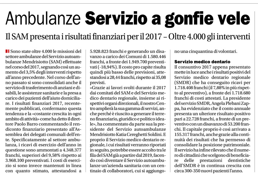 Corriere del Ticino 04.07.2018