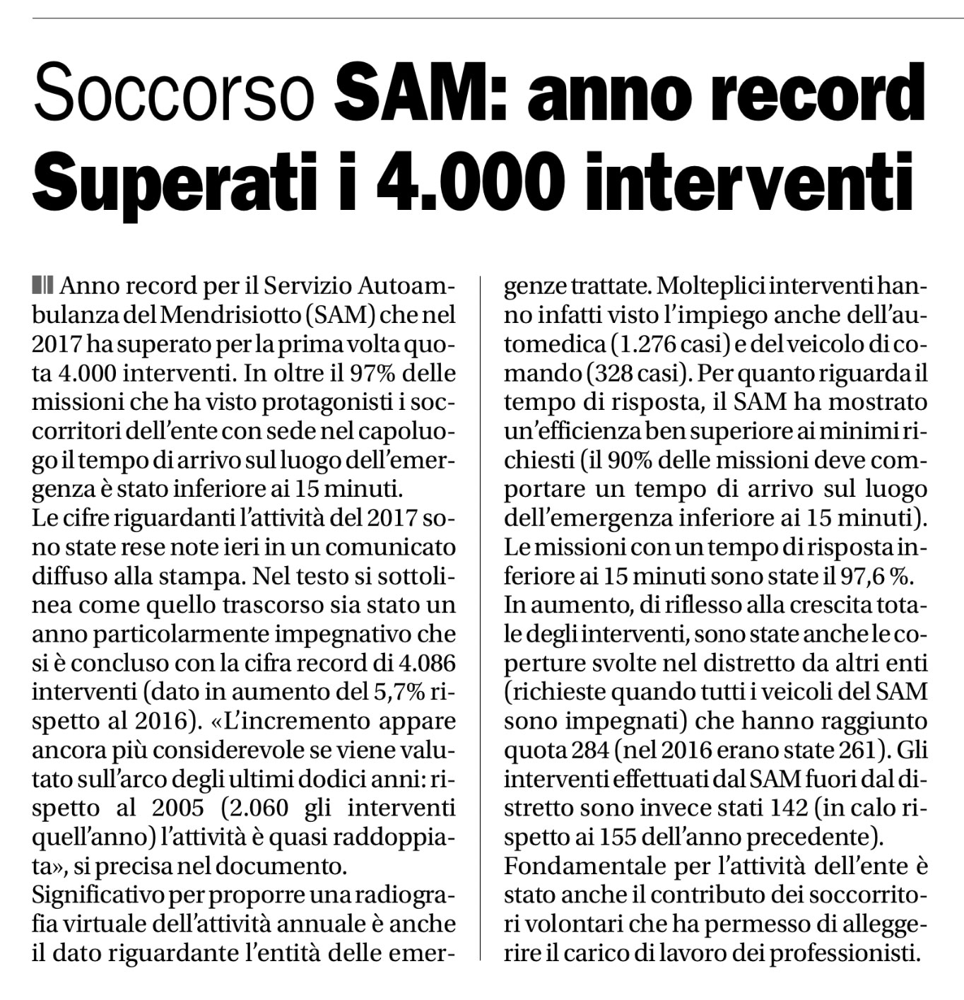 Corriere del Ticino 23.05.2018
