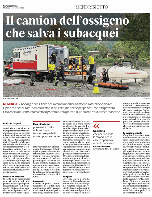 Corriere del Ticino 24.11.2020